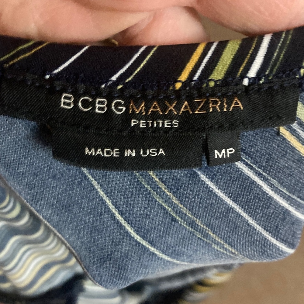 BCBG Maxazria Elegant Backless Striped Dress - Picture 3 of 5